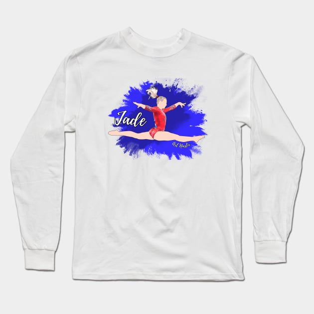 Jade Carey Silhouette Art Long Sleeve T-Shirt by Art Nastix Designs